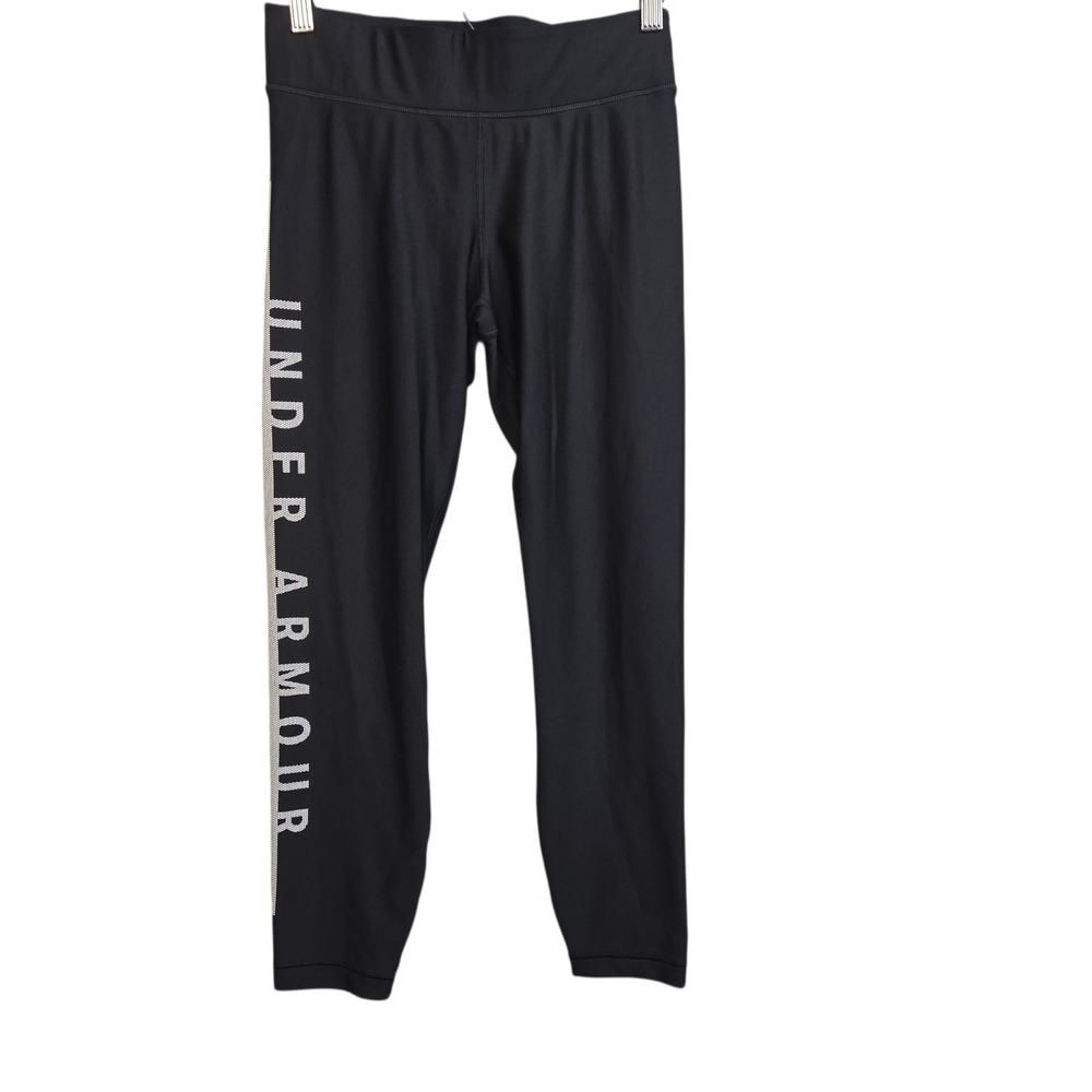Under Armour HeatGear Compression Crop Leggings Women's Medium‎ Black Athletic